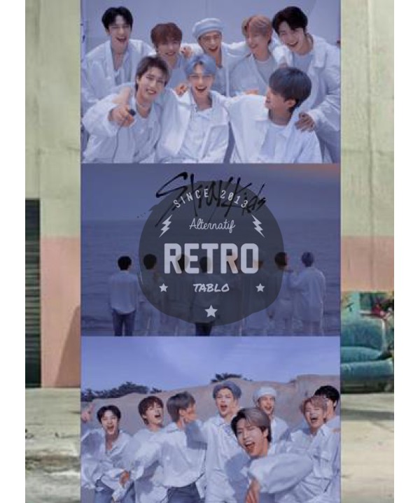K-Pop Temalı Tablo 69 - Ahşap Retro Tablo